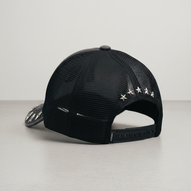 TRUCKER HAT STARS 437 BLACK