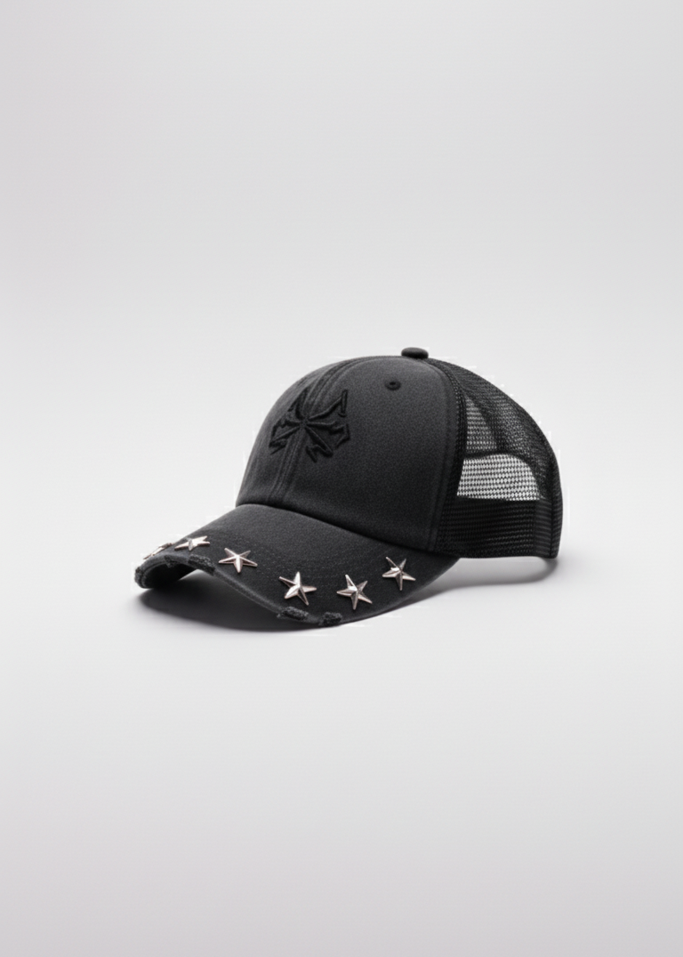 TRUCKER HAT STARS 437 BLACK